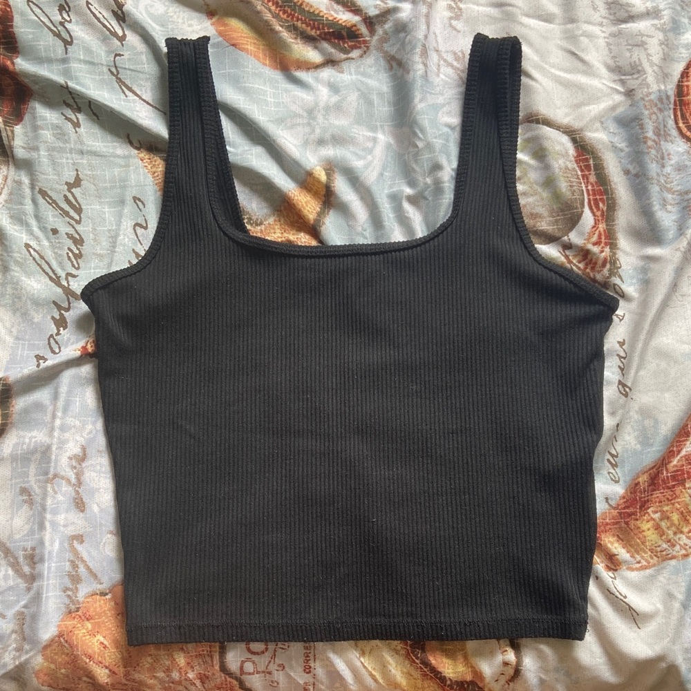Hollister Black Ribbed Tank Top